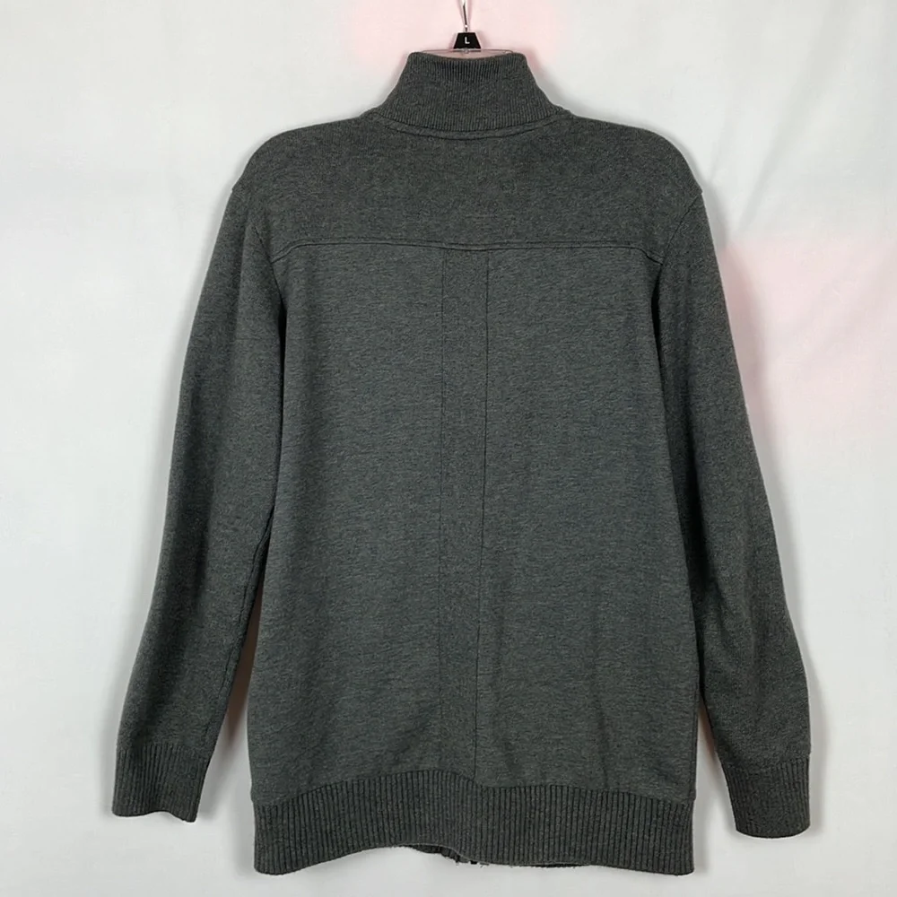 Civil Society We the People Charcoal Sweater w/Zipper and Buttons w/Loop -Medium